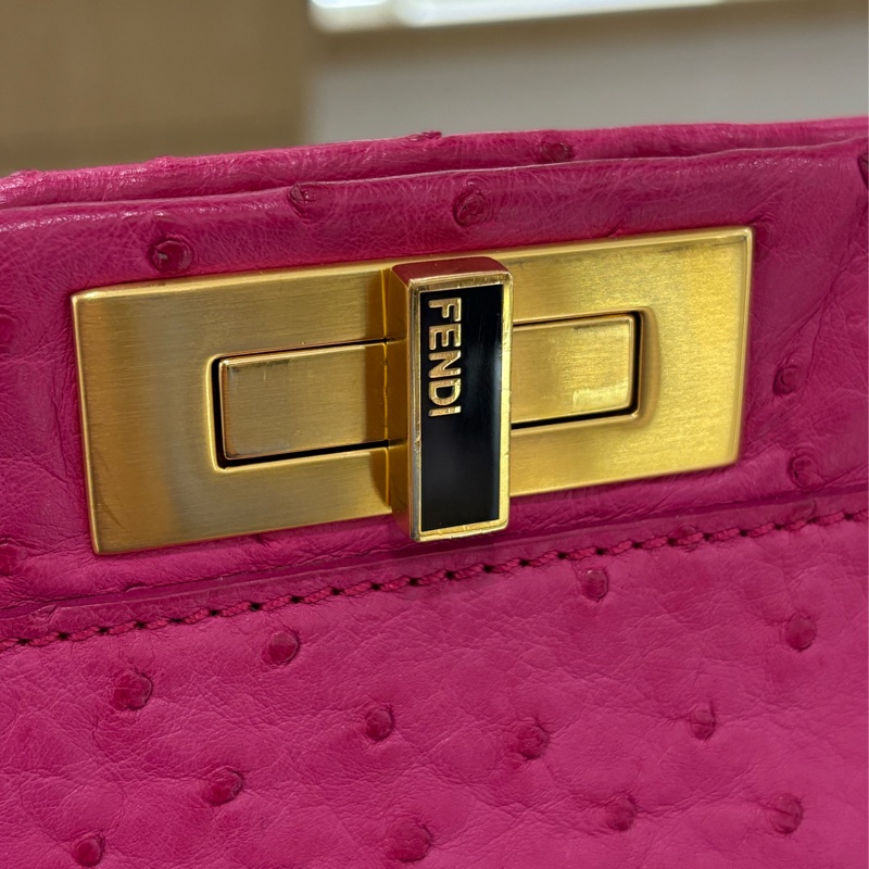Fendi Peekaboo 極罕有 鴕鳥皮 二手like new❤️‍🔥-21