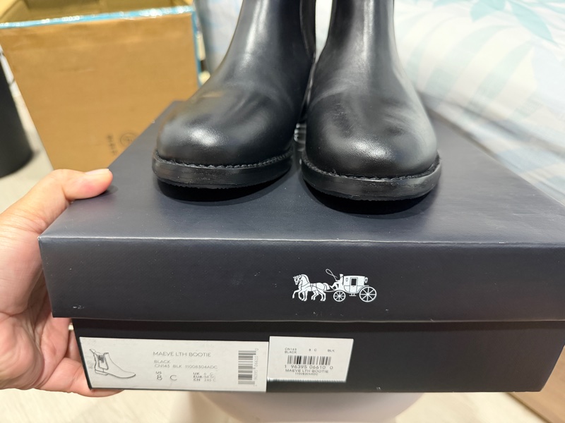 Coach 全新正品 切爾西短靴 8號 有加鞋底-1