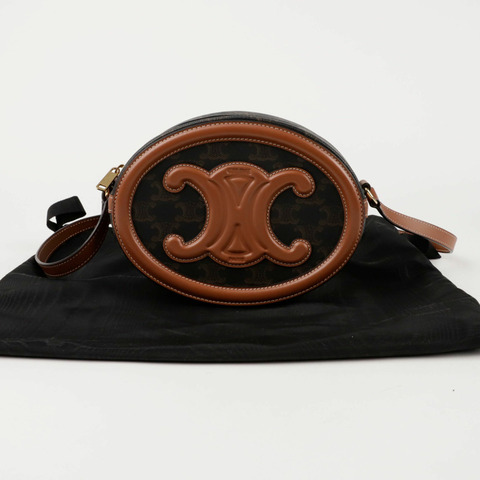 CELINE Triope Quir 橢圓形單肩斜背包 198602EIN