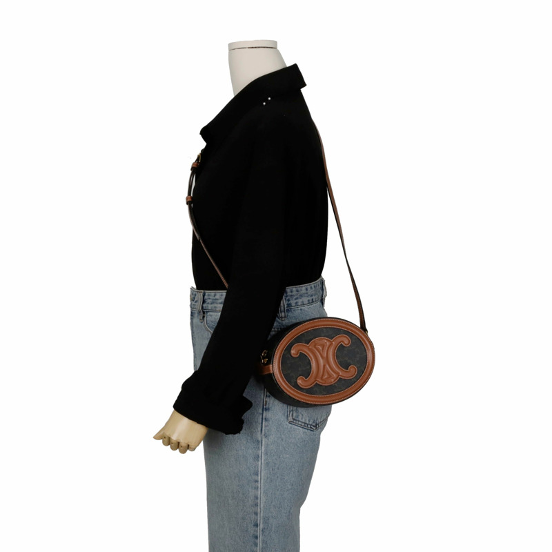 【包稅】CELINE Triope Quir 橢圓形單肩斜背包 198602EIN-9