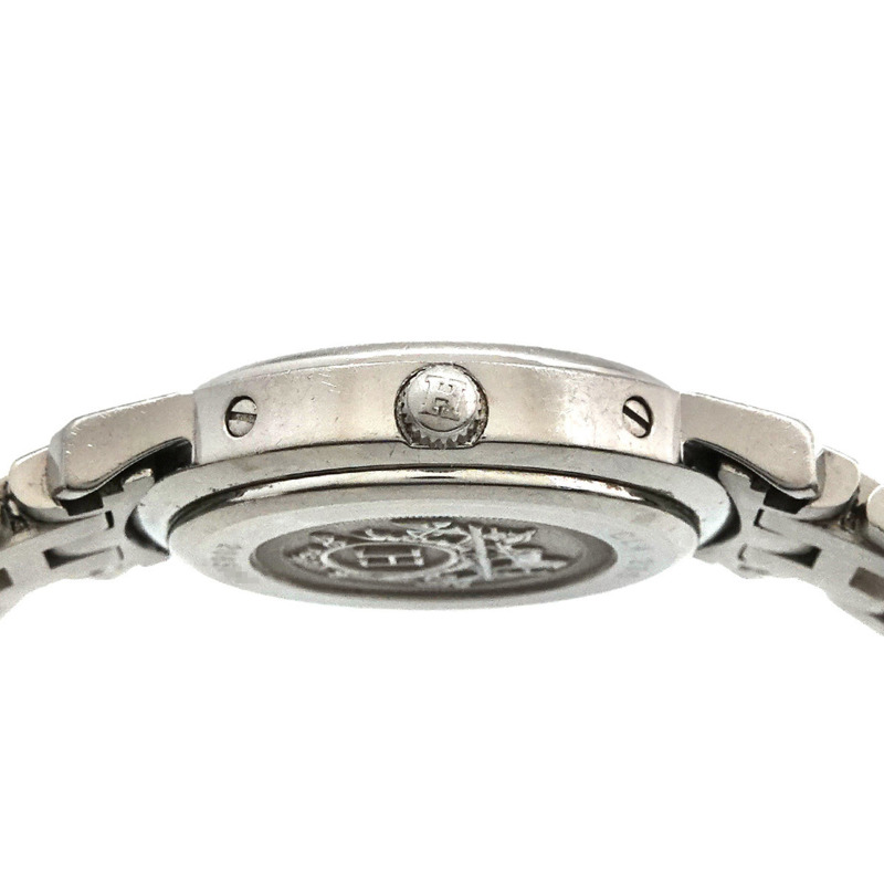 愛馬仕 Clipper Nacle CL4 230 女士腕錶，錶圈鑲嵌 12 顆鑽石，錶耳飾以粉紅色貝殼，搭載石英機芯-4