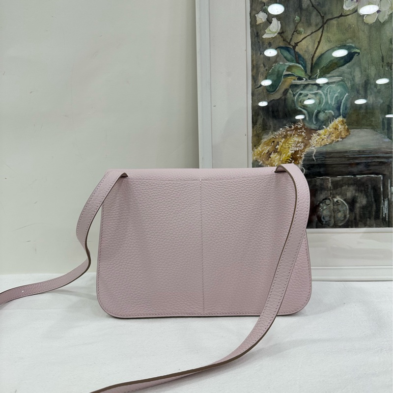 Hermes 愛馬仕 halzan 25 哈喇子25 夢幻紫內拼金棕銀扣 B刻 tc皮-2