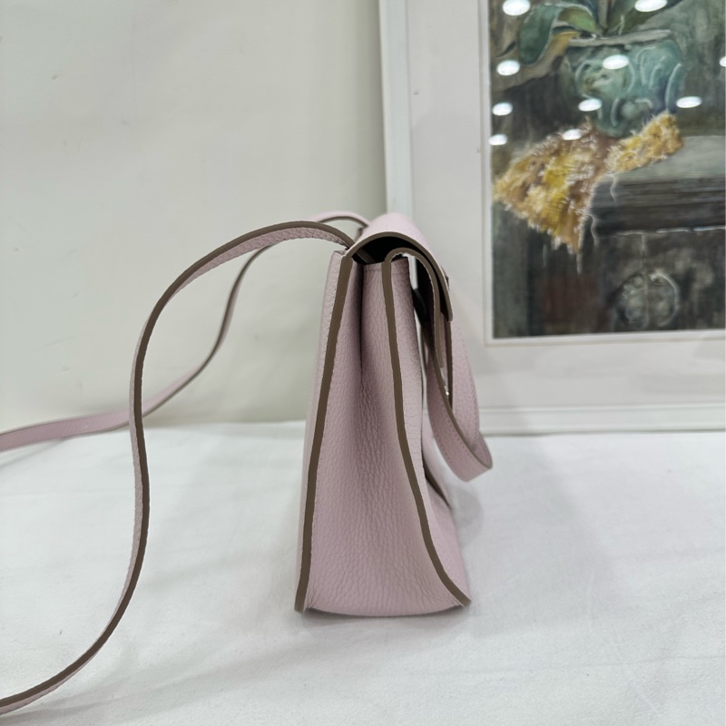 Hermes 愛馬仕 halzan 25 哈喇子25 夢幻紫內拼金棕銀扣 B刻 tc皮-3