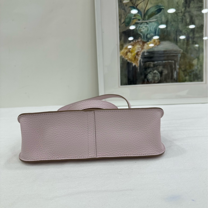 Hermes 愛馬仕 halzan 25 哈喇子25 夢幻紫內拼金棕銀扣 B刻 tc皮-7