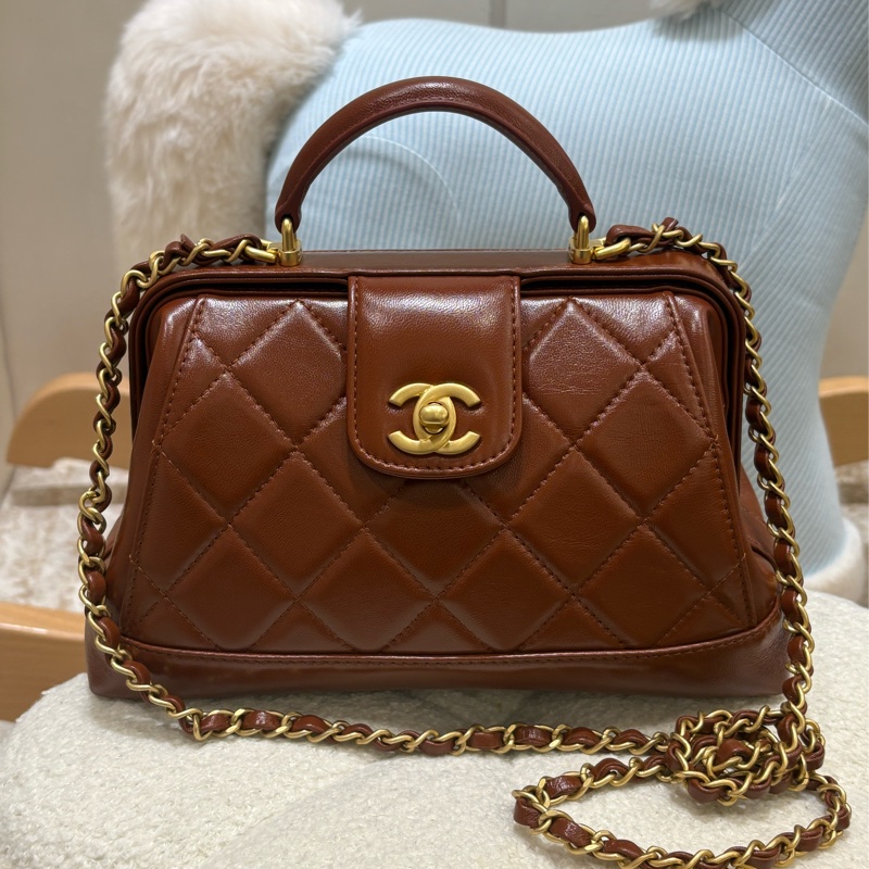 Chanel 24a Doc Bag 焦糖棕色🧸 二手like new-1