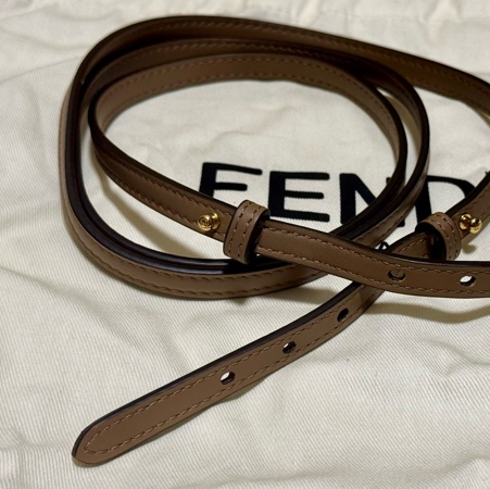 [FENDI]MON TRESOR FF Logo 緹花及皮革二用迷你水桶8BS093 ALP3 F1AOE-27
