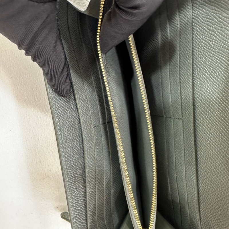 Hermes 愛馬仕  Kelly Long Wallet 長皮夾  杏仁綠 epsom皮，D刻-9