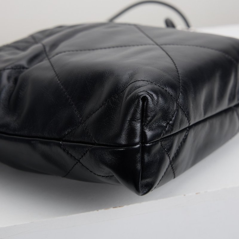 二手 Chanel 22bag mini 黑銀-6