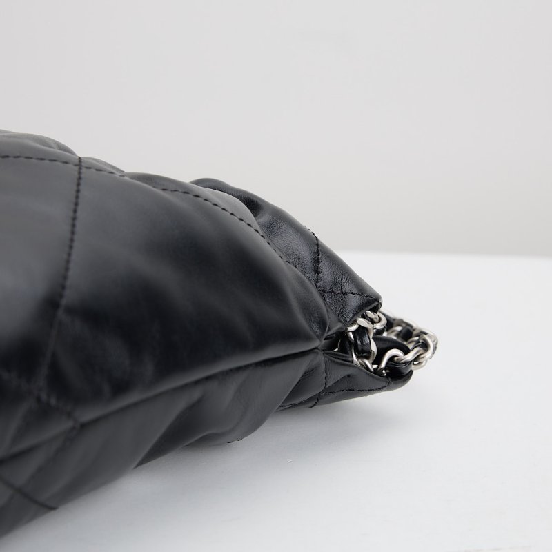 二手 Chanel 22bag mini 黑銀-9