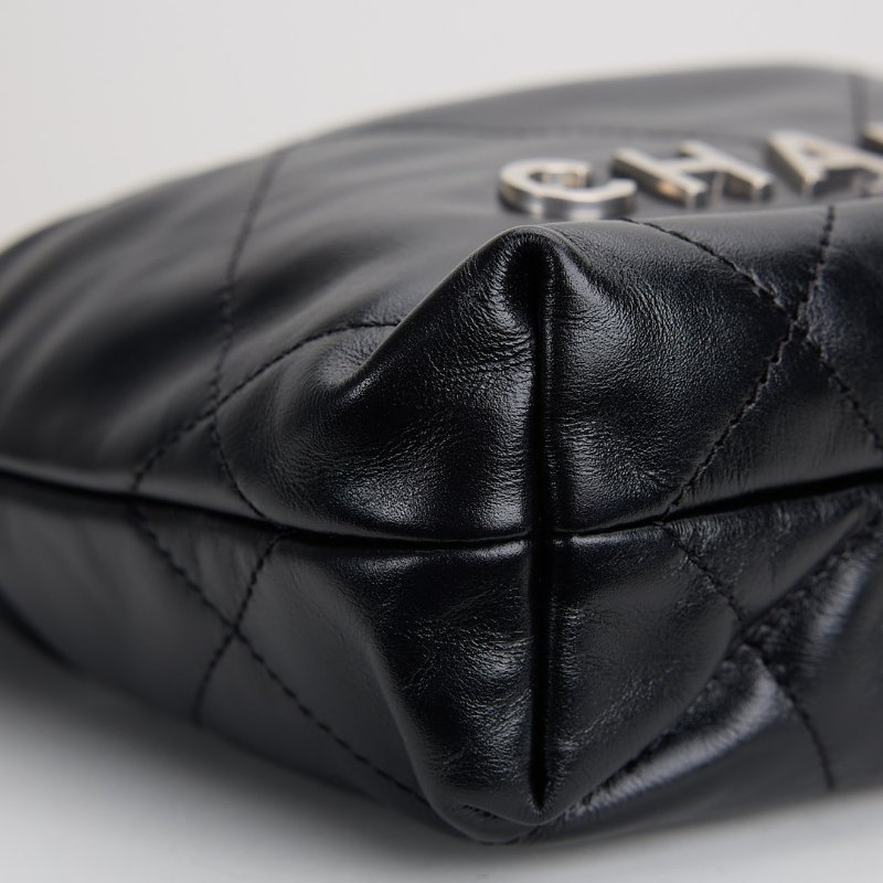 二手 Chanel 22bag mini 黑銀-12