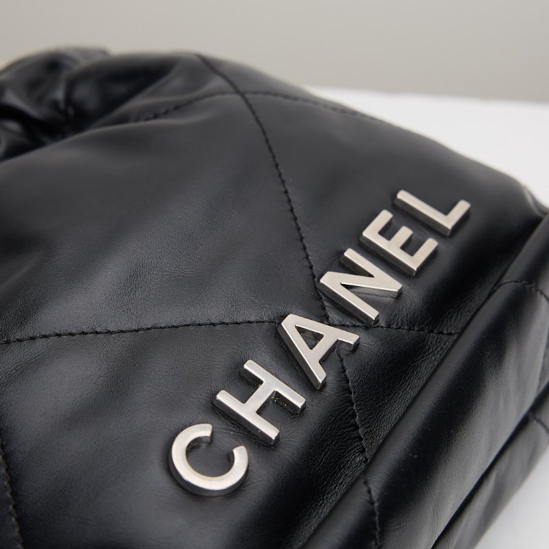 二手 Chanel 22bag mini 黑銀-13