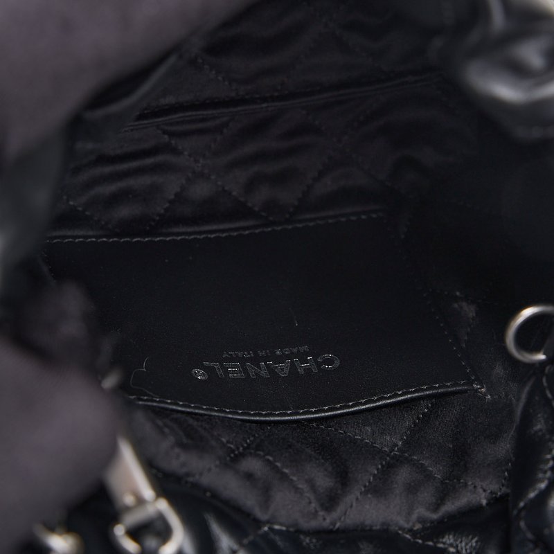 二手 Chanel 22bag mini 黑銀-16