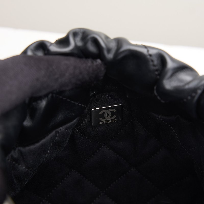 二手 Chanel 22bag mini 黑銀-17
