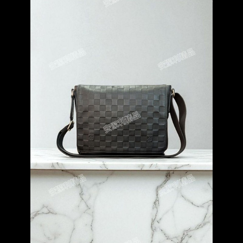 莉亞精品♡LV 黑棋盤格掀蓋包 二手美包-0