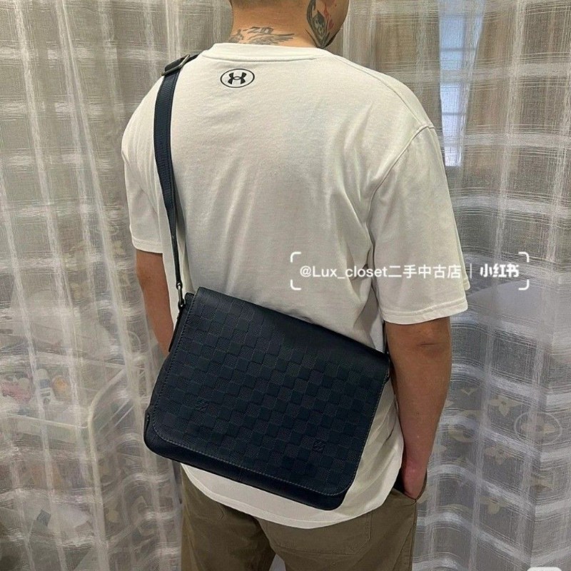 莉亞精品♡LV 黑棋盤格掀蓋包 二手美包-2