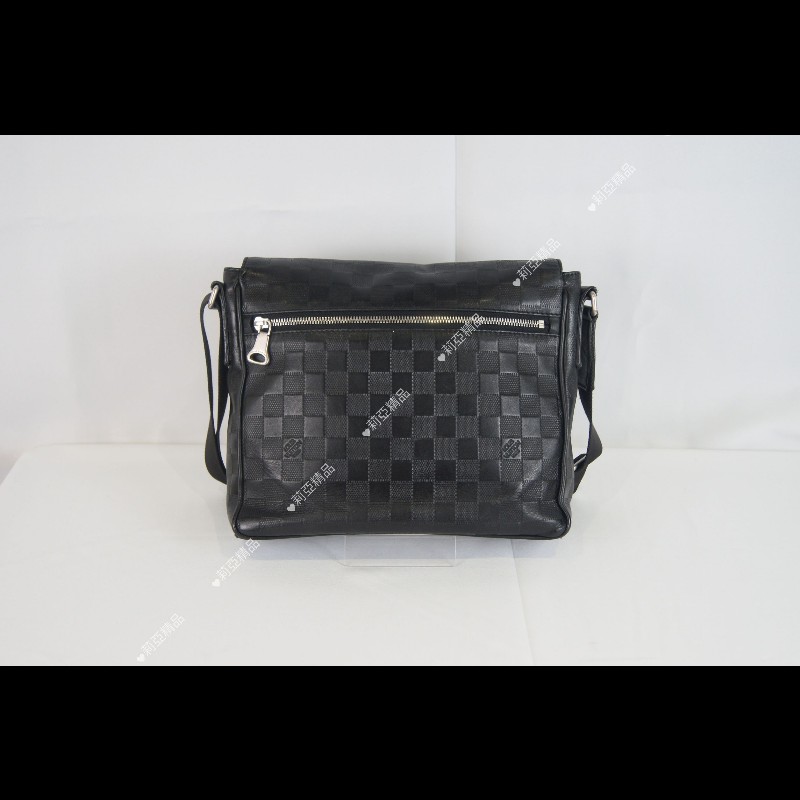 莉亞精品♡LV 黑棋盤格掀蓋包 二手美包-5