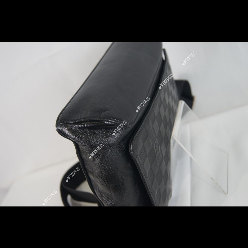 莉亞精品♡LV 黑棋盤格掀蓋包 二手美包-10