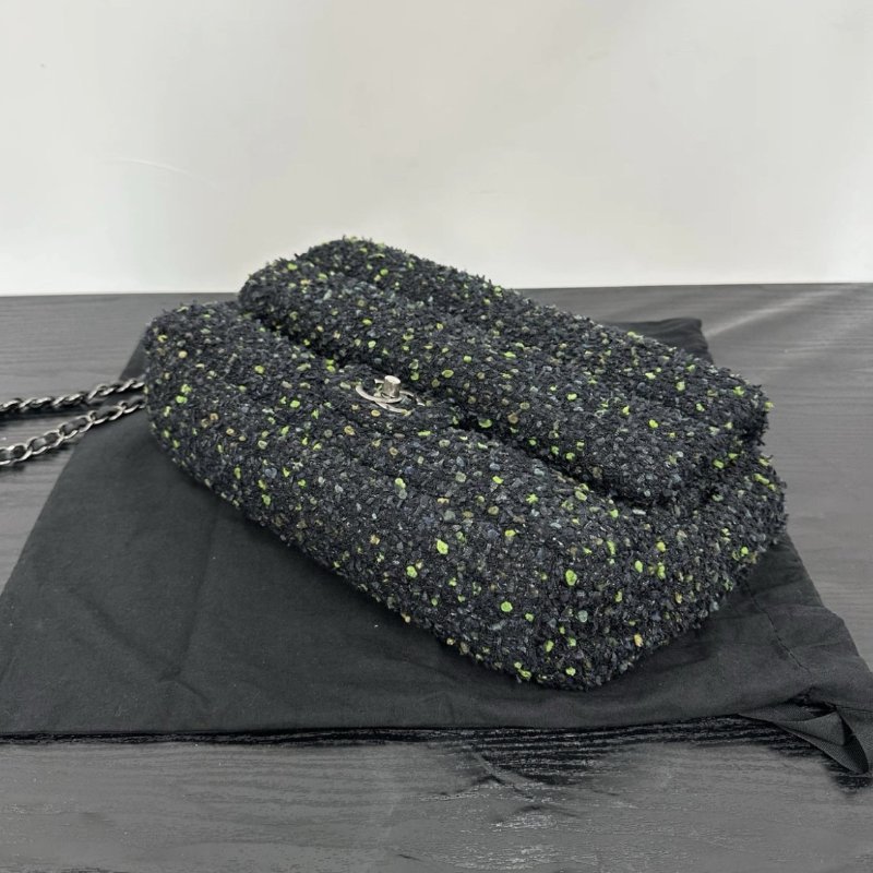 CHANEL 森林系列粗花呢銀扣CF中號 26*19*8 98新配件塵袋-2