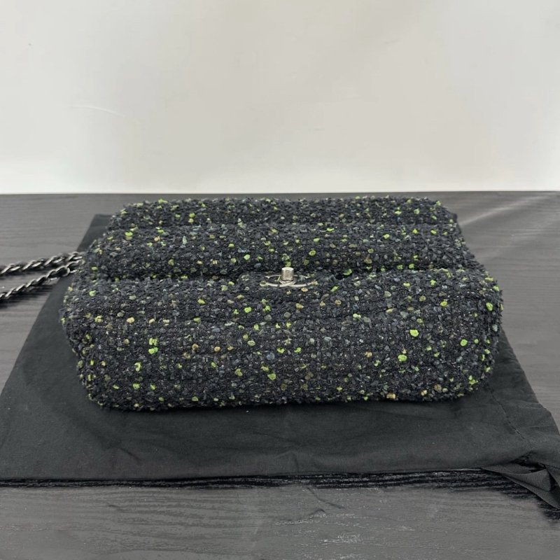 CHANEL 森林系列粗花呢銀扣CF中號 26*19*8 98新配件塵袋-3