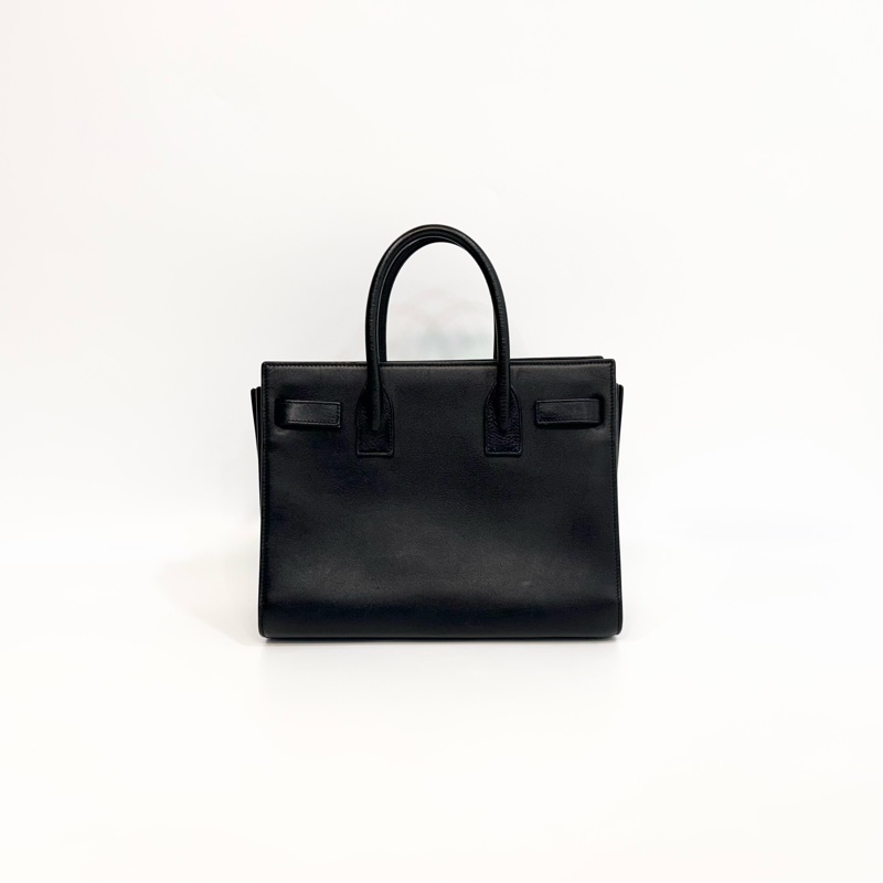 YSL黑金小牛皮SAC DE JOUR手提側背包377183-3