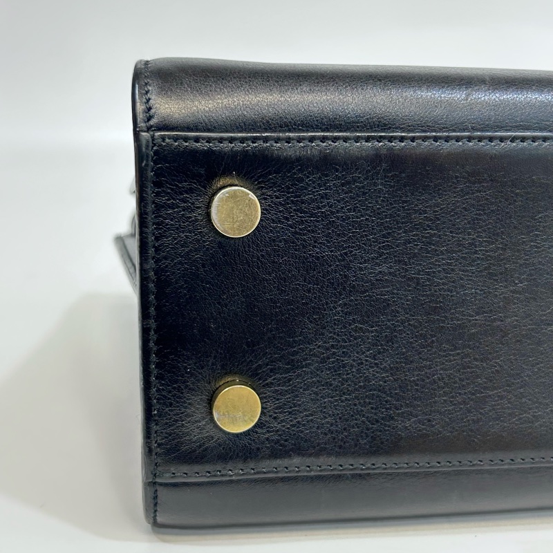 YSL黑金小牛皮SAC DE JOUR手提側背包377183-11