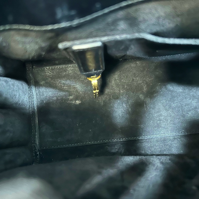 YSL黑金小牛皮SAC DE JOUR手提側背包377183-16