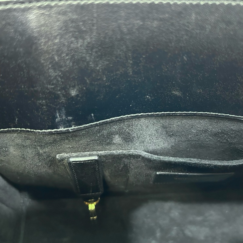 YSL黑金小牛皮SAC DE JOUR手提側背包377183-17