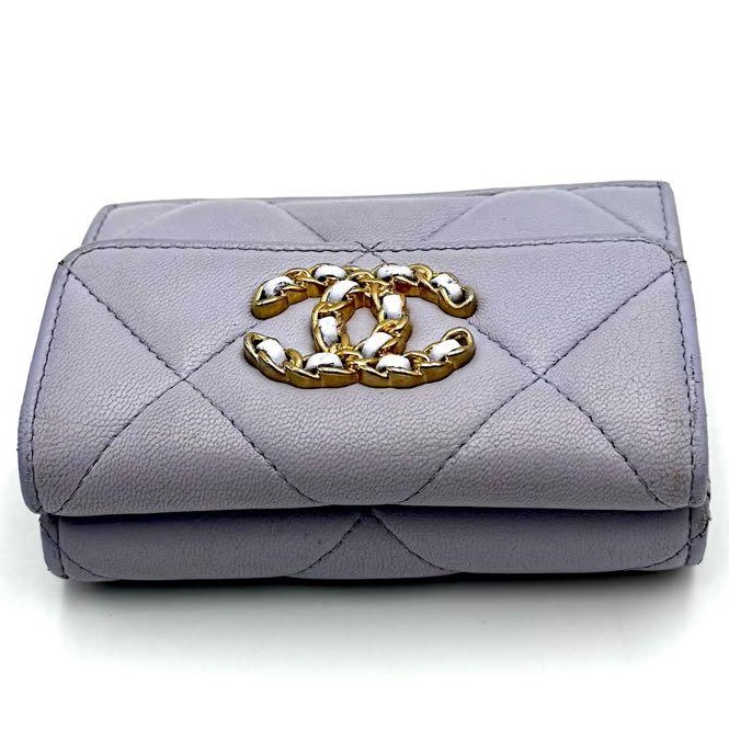 🌷Chanel 鏈條紫色短夾錢包｜經典花紋✦fufu style 精品✦ 氣質款｜-2