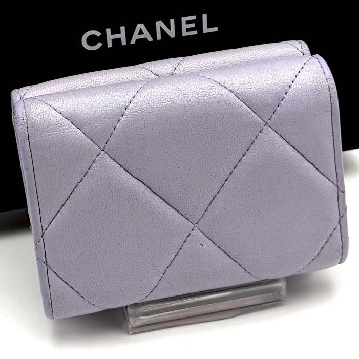 🌷Chanel 鏈條紫色短夾錢包｜經典花紋✦fufu style 精品✦ 氣質款｜-3