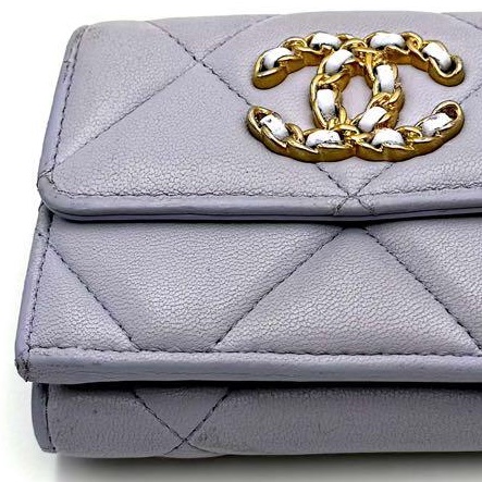 🌷Chanel 鏈條紫色短夾錢包｜經典花紋✦fufu style 精品✦ 氣質款｜-5