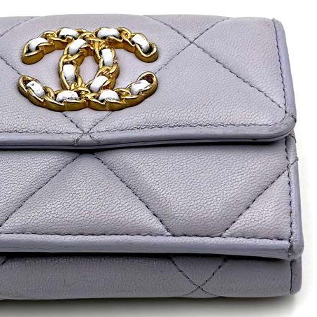 🌷Chanel 鏈條紫色短夾錢包｜經典花紋✦fufu style 精品✦ 氣質款｜-6