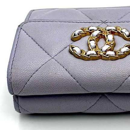 🌷Chanel 鏈條紫色短夾錢包｜經典花紋✦fufu style 精品✦ 氣質款｜-7