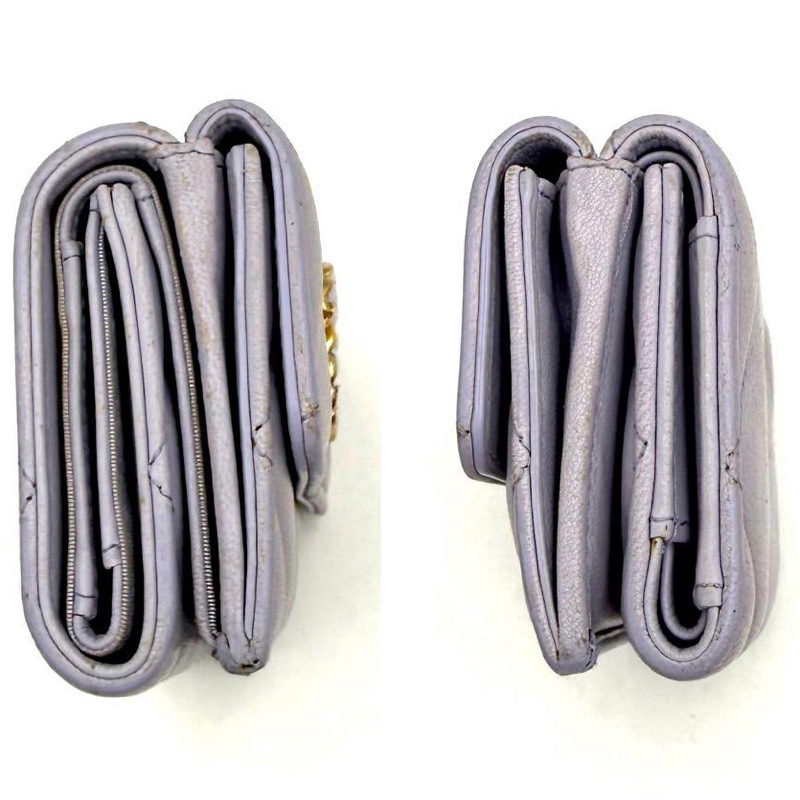 🌷Chanel 鏈條紫色短夾錢包｜經典花紋✦fufu style 精品✦ 氣質款｜-11