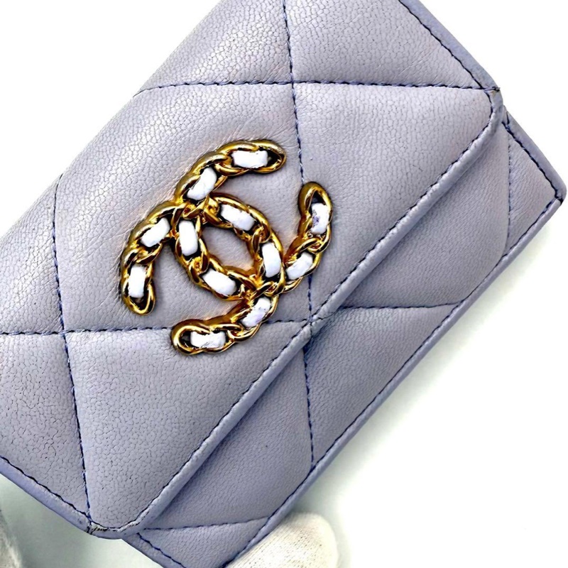 🌷Chanel 鏈條紫色短夾錢包｜經典花紋✦fufu style 精品✦ 氣質款｜-14