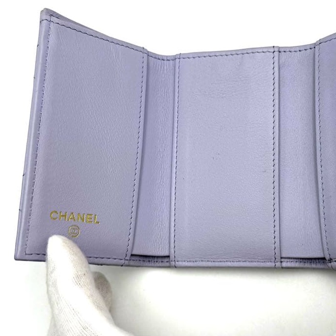 🌷Chanel 鏈條紫色短夾錢包｜經典花紋✦fufu style 精品✦ 氣質款｜-24