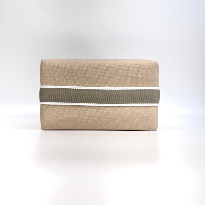 HERMES米白拚灰Bride-a-Brac大型手提收納袋-4