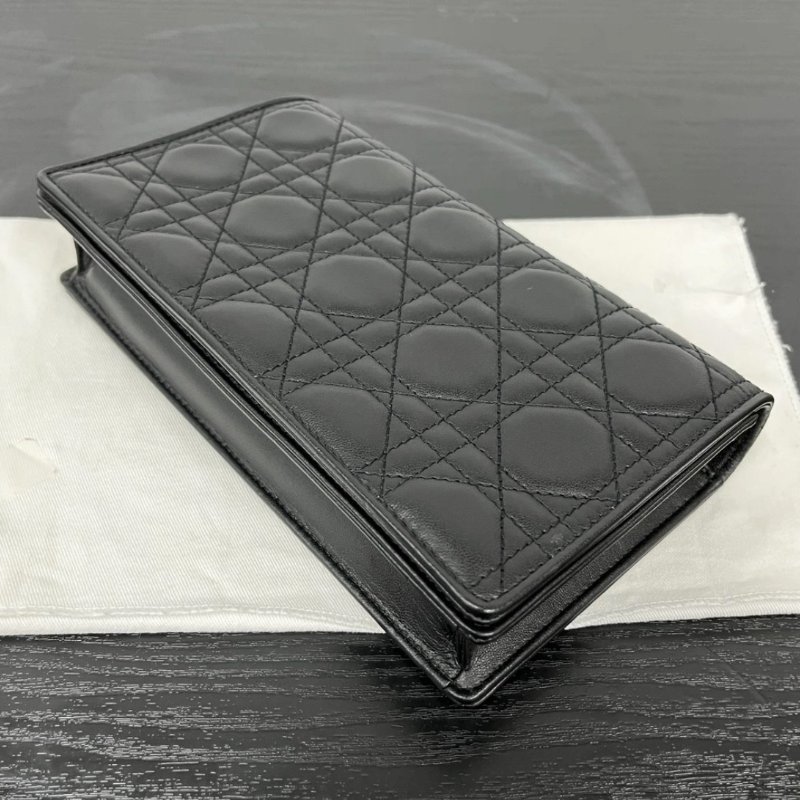 DIOR 黑金woc藤格紋鏈條子母手拿肩背斜背包 21.5*12*3 全新閒置 配件塵袋-2