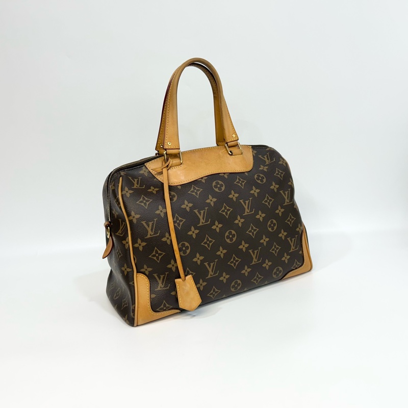 LV原花牛皮Retiro拉鍊手提側背包M50056-2