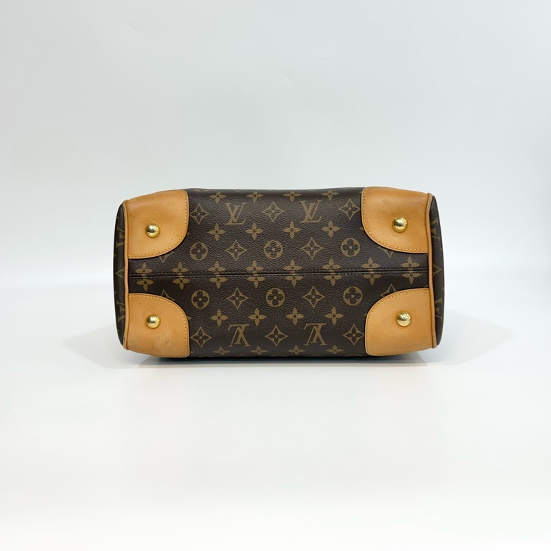 LV原花牛皮Retiro拉鍊手提側背包M50056-4