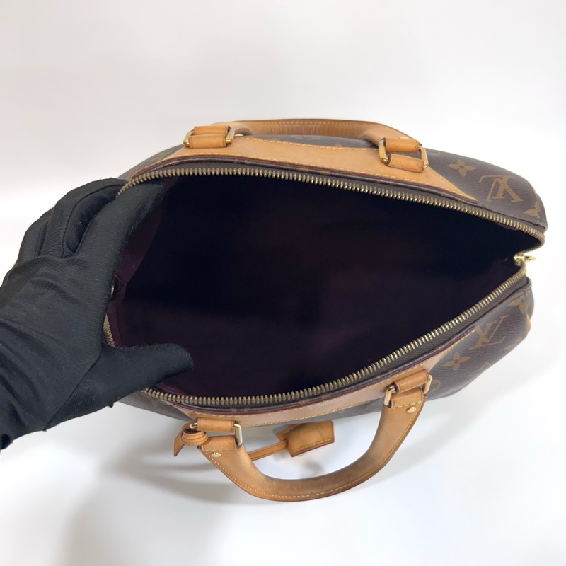 LV原花牛皮Retiro拉鍊手提側背包M50056-5