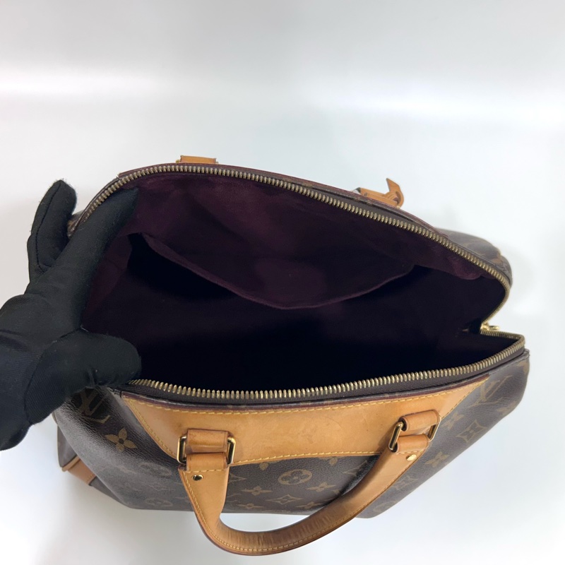 LV原花牛皮Retiro拉鍊手提側背包M50056-7