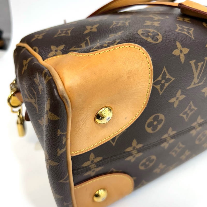 LV原花牛皮Retiro拉鍊手提側背包M50056-14