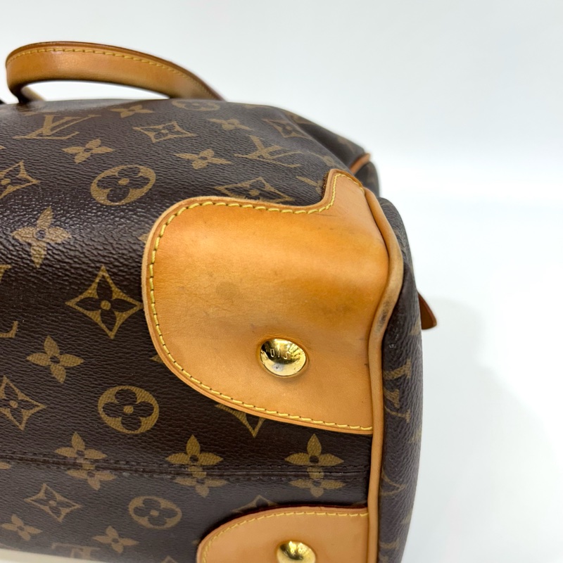 LV原花牛皮Retiro拉鍊手提側背包M50056-15