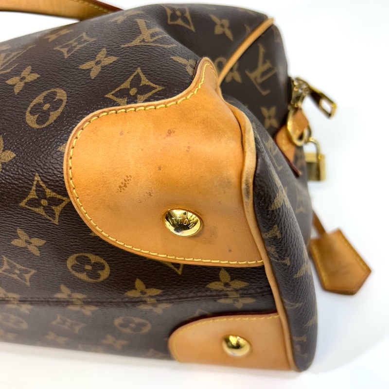 LV原花牛皮Retiro拉鍊手提側背包M50056-16