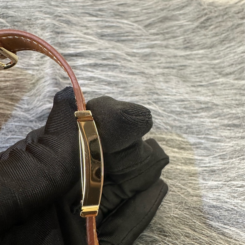 Hermes 經典金棕金Heure H石英腕錶HH1.201-4