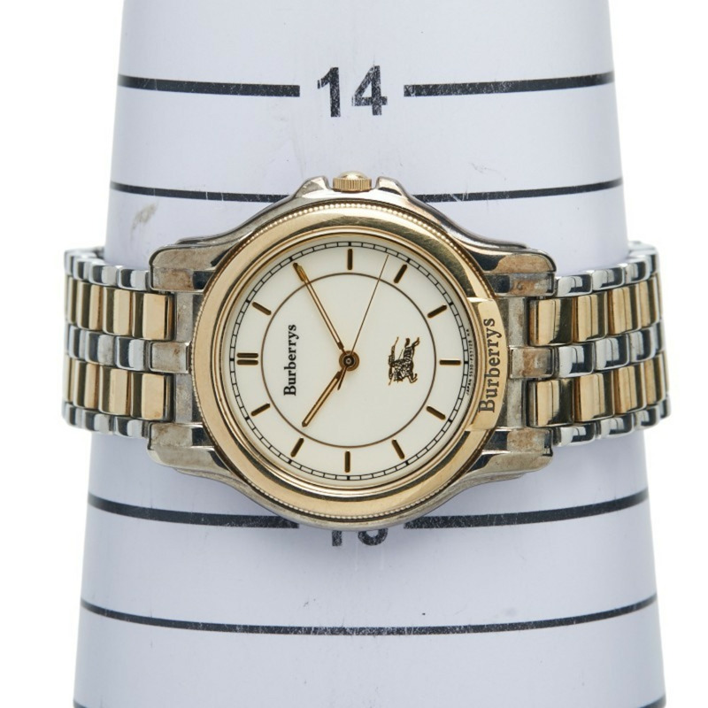 Burberry 女士石英腕錶，米色錶盤，不鏽鋼鍍層-6
