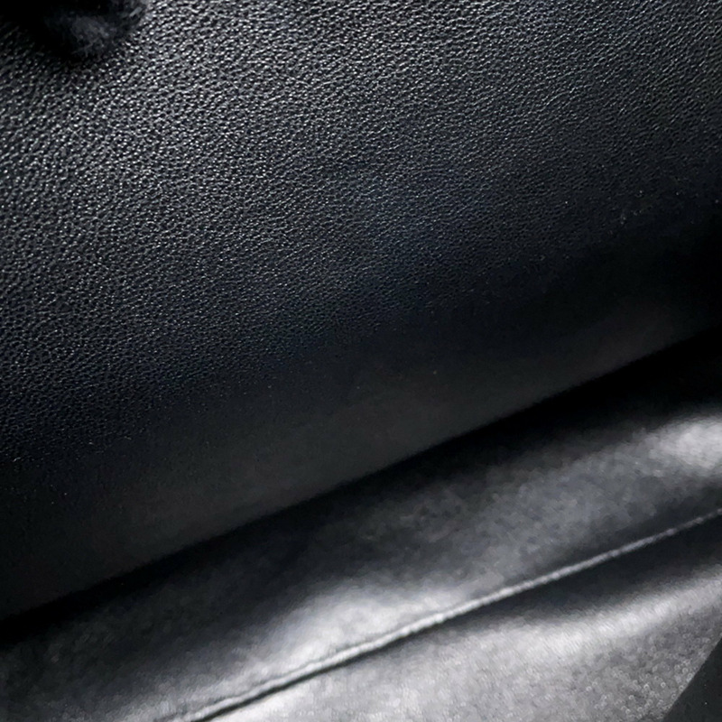 香奈兒 (CHANEL) Matelasse Coco Mark 魚子醬皮革手提包 A12397 黑色手柄包-8