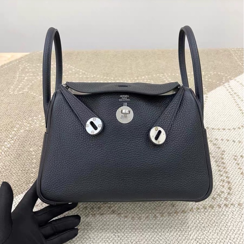 Hermes Lindy 26 黑銀-0