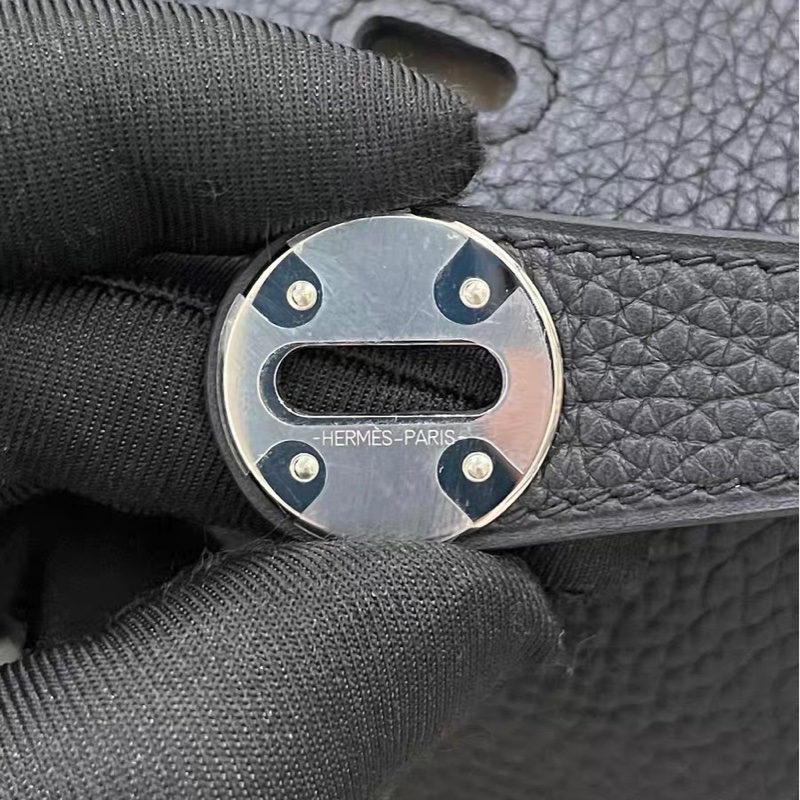 Hermes Lindy 26 黑銀-10