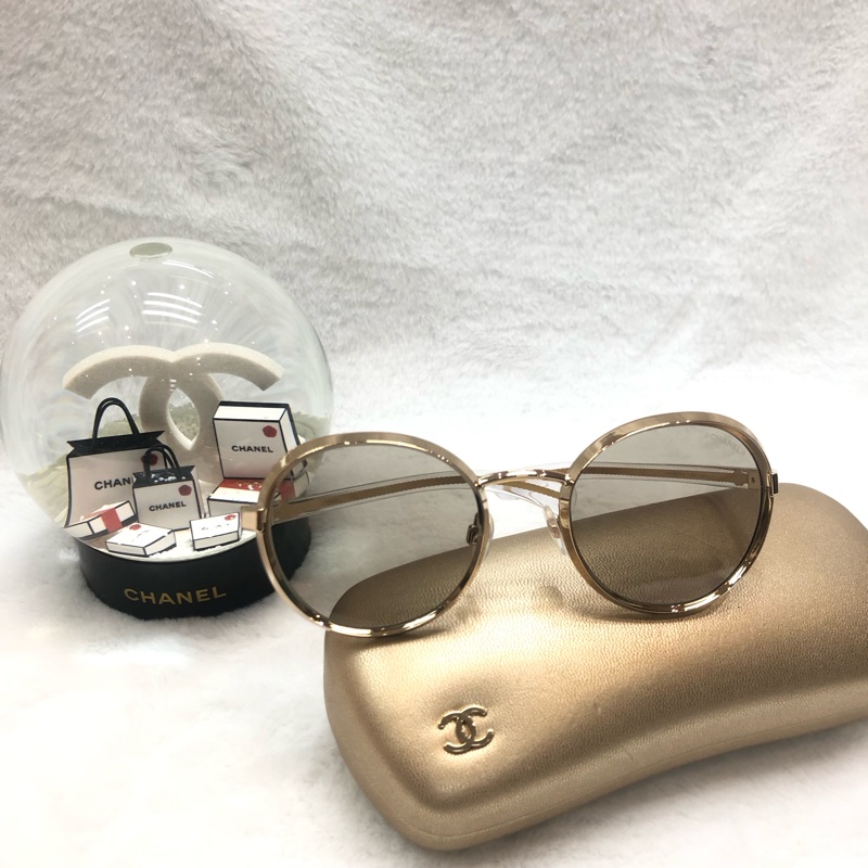 Chanel 圓形金色金屬太陽眼鏡4206 I601-7